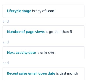 HubSpot CRM Filters