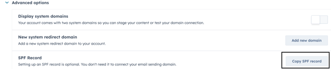 SPF record - settings