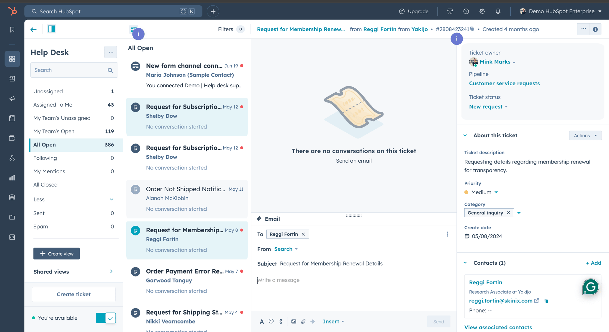 How to use the Help Desk feature in HubSpot