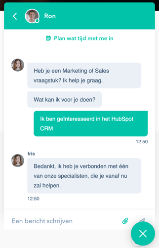 chatbot conversatie