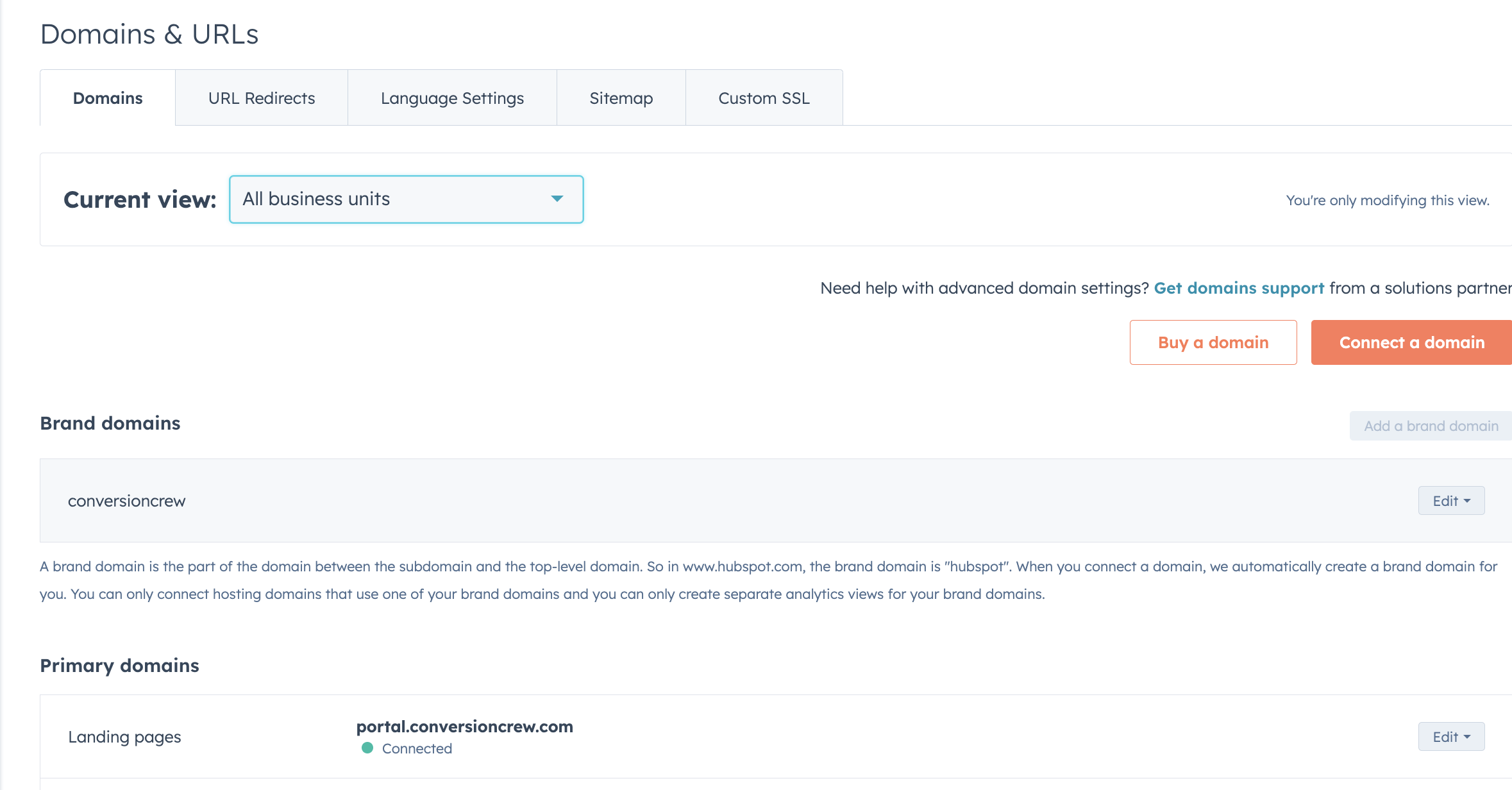 Domain -redirect blog settings