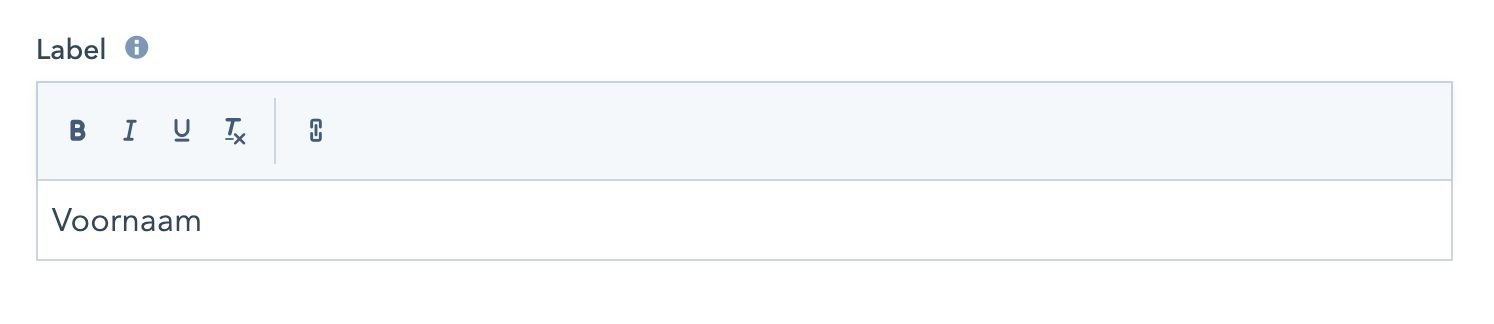 Label voorbeeld in HubSpot