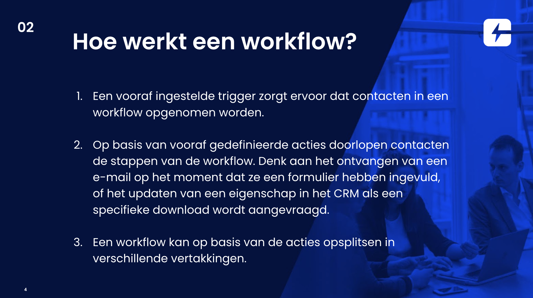 hoe werkt een workflow? 